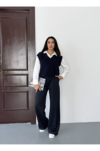 NOA LİNE Oversize V-Neck Knit Sweater