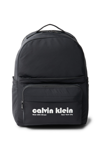 Calvin Klein Men Black Graphic Multi Function Backpack