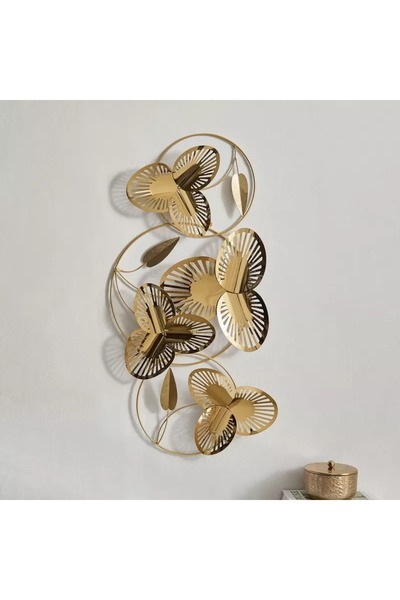 Generic لوحة جدارية معدنية لزهور بيرسي كابري - 88.3×49.5×5.7 سم