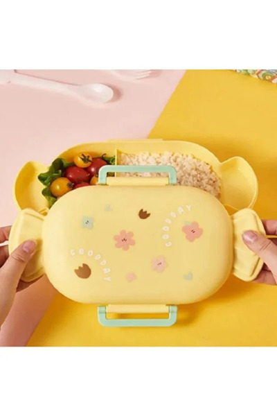 Dörtel Tedarik Cute Candy Shaped Kids Lunch Box 2 Compartments Food Storage C...