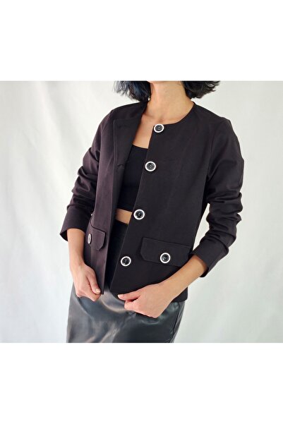 YAXİ سترة منسوجة بأزرار