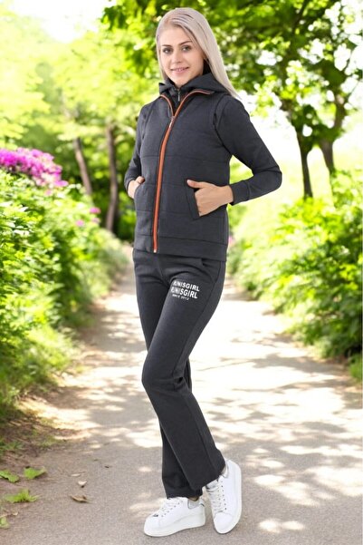 Mothermood Günlük Kışlık Rahat Üçlü Tarz Kadın Eşofman Takımı