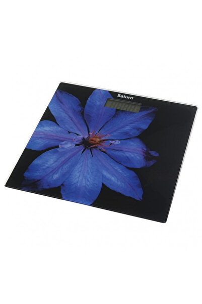 Saturn ST-PS0287 Scale, 150 kg, LCD, Kg/Lb, Battery&overload indicator, Tempered glass, Black/purple