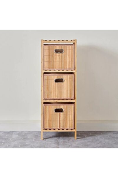 Generic Natura Bamboo 3-Drawer Bathroom Cabinet