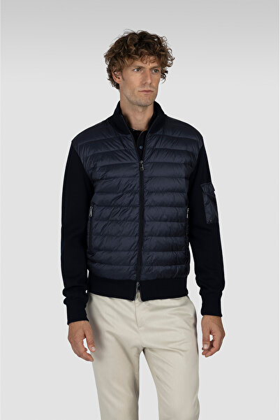 PAUL&SHARK سترة رجالية محبوكة من الصوف والبوليستر بسحاب