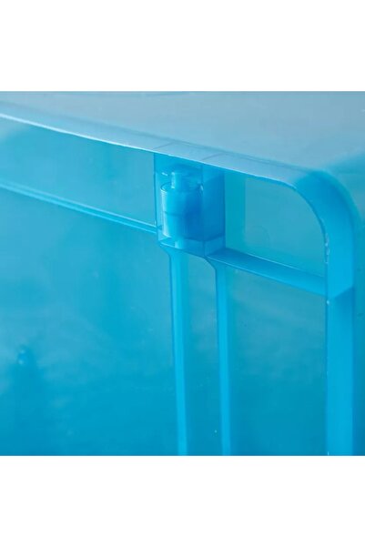 Generic 32L Rolling Storage Box with Wheels and Lid - 47x34x25 cm