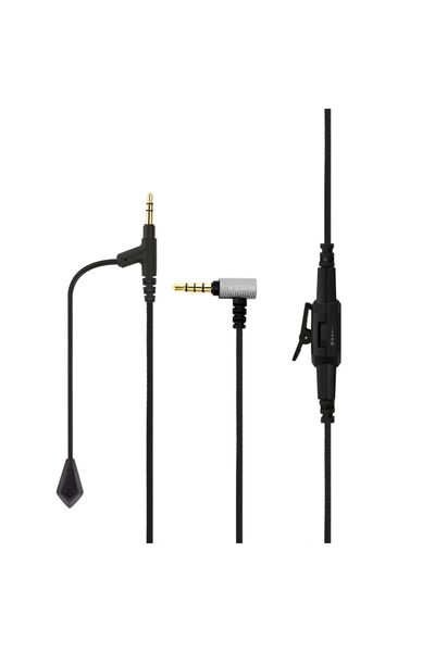 PadForce Cablu audio pentru căști, universal cu microfon tip boom, mufă de 3,5 mm, lungime cablu 2 m