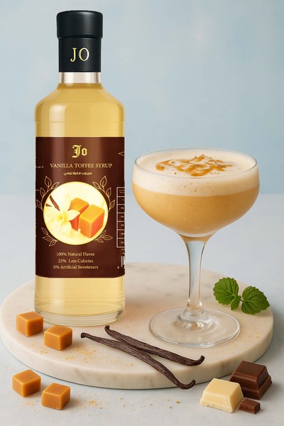 jo drinks Vanilla Toffee Syrup