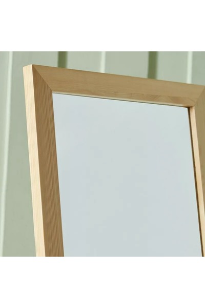 Generic Sana Mirror with Wooden Frame and Legs - 37 x 122 cm