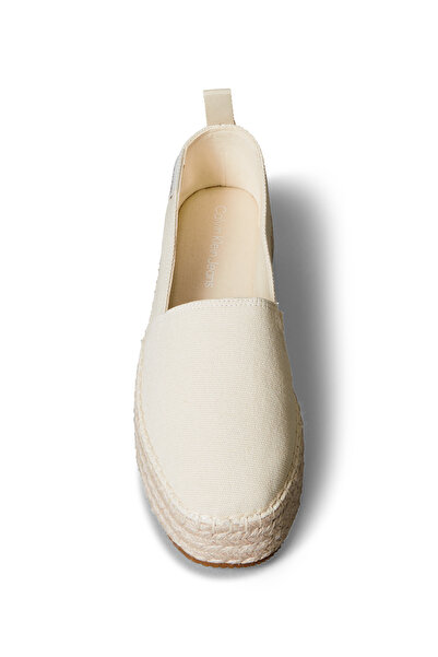 Calvin Klein Women Pistachio Canvas Slip-On Platform Espadrilles
