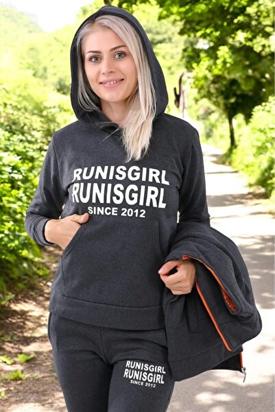 Mothermood Günlük Kışlık Rahat Üçlü Tarz Kadın Eşofman Takımı