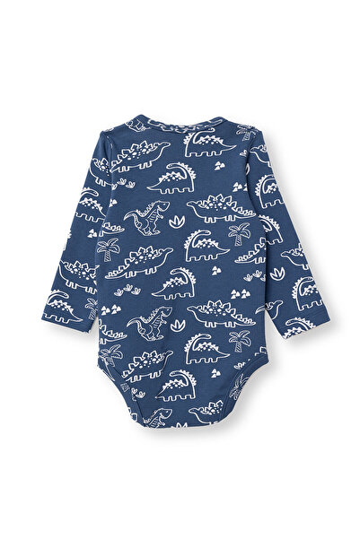 ebebek Hello Baby HelloBaby Erkek Bebek Uzun Kol Body İnterlok Çıtçıtlı Yaka Uzun Kol