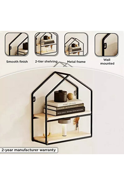 Generic Urban Pentagon 2-Tier Metal Rack - 26x11x28.5 cm