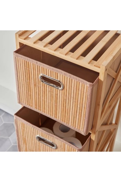 Generic Natura Bamboo 3-Drawer Bathroom Cabinet