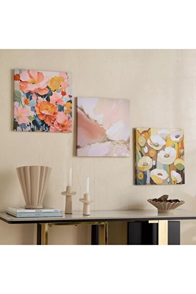 Generic Elmer's Onyx Peony Canvas Print Framed Wall Art - 40x40x1.8 cm