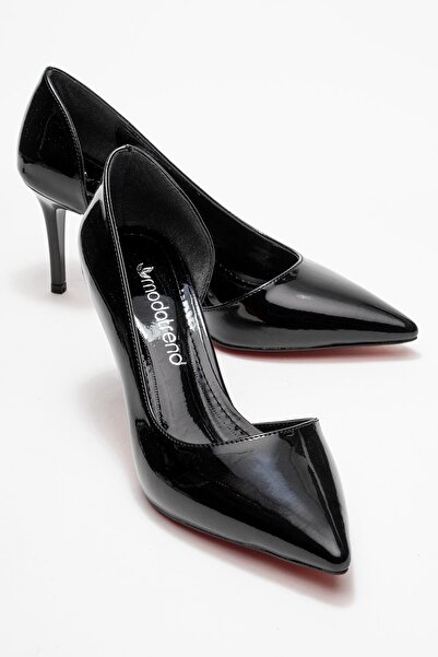 CCWAY AYAKKABI Kadın Topuklu Ayakkabı SİYAH RUGAN