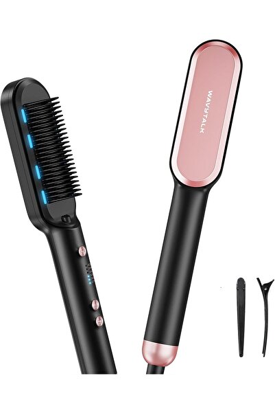 wavytalk Sleek Sweep Hair Straightener Brush, Ionic Straightening Brush, Ceramic Hair Straightener C