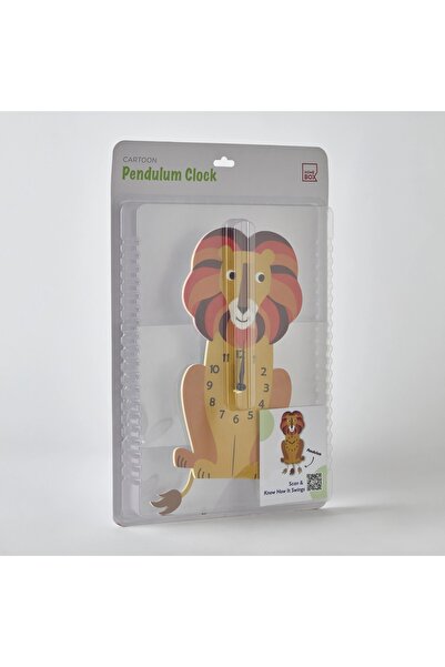 Generic ساعة حائط بندولية على شكل أسد من بلاي لاند - 25.8×36 سم