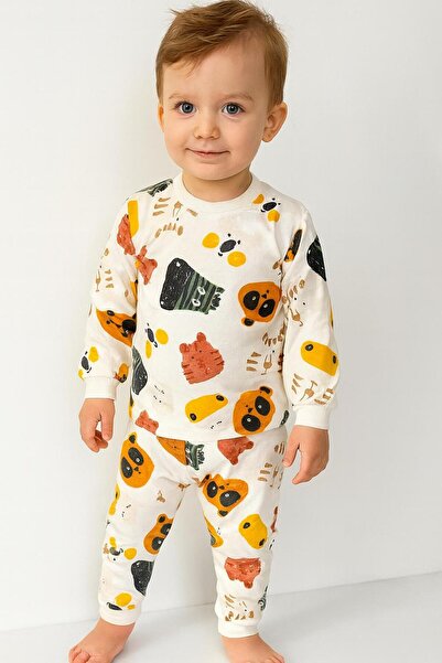 Esterella Boy's Pajama Set / Patterned Seasonal Pajama Set / Baby - Children's Pajama Set