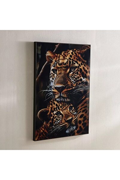 Generic Framed picture of a fossil tiger - 50x70x2.5 cm