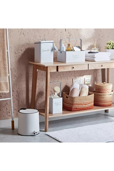 Generic صندوق تخزين مسحوق الغسيل العتيق مع غطاء ومغرفة - 18x15.5x25.5 سم