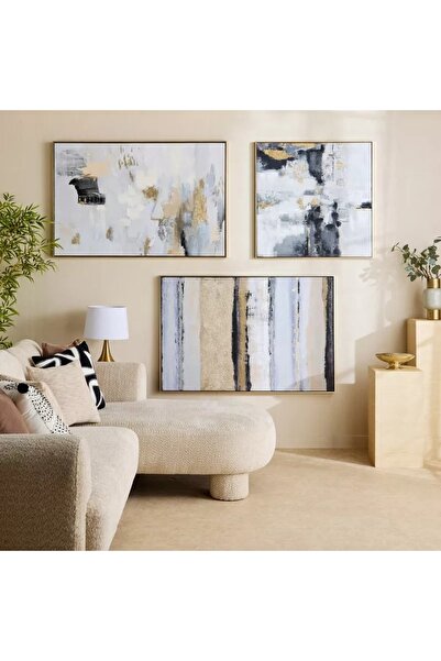 Generic 60% Vivid Framed Hand Painted Abstract Artwork with Stretcher - 80x80cm