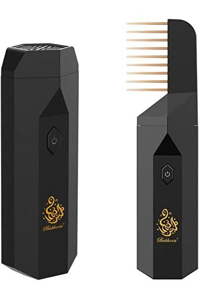 Primo Plus مبخرة شعر الكترونية مع رأس مشط للشعر، لون اسود