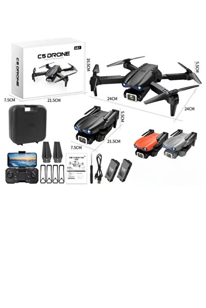 XRY Pro Wi-Fi Drone, HD Kameralı,Acemiler için Akıllı İniş Kalkış Sistemli, 3 Yönlü Engel Algılama