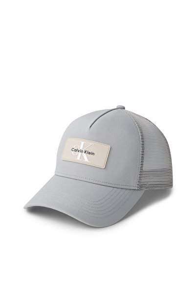 Calvin Klein Men Chateau Gray Logo Sili Patch Ball Cap