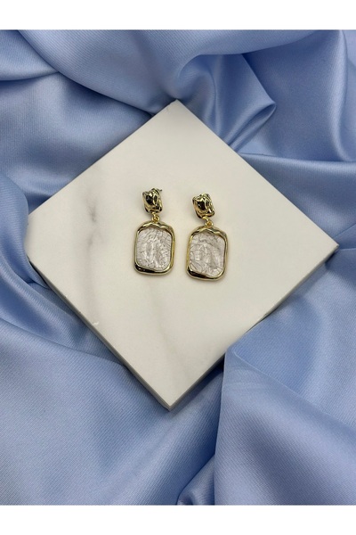 Unzilee الذهب مفصلة حجر استرخى الأقراط