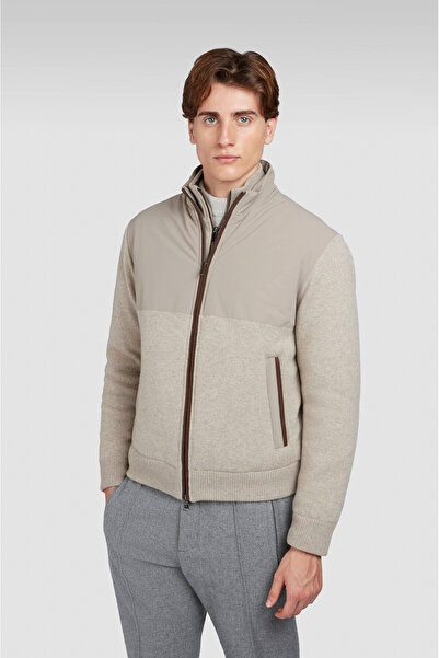PAUL&SHARK سترة رجالية محبوكة من الكشمير والصوف بسحاب
