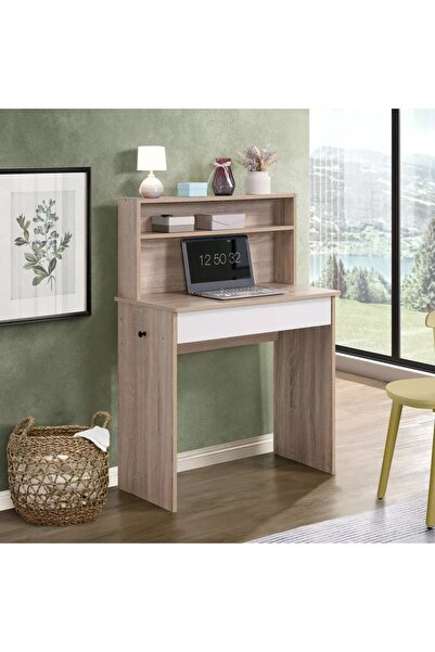 Generic Islet Compact Study Desk with 1 Drawer and Cabinet