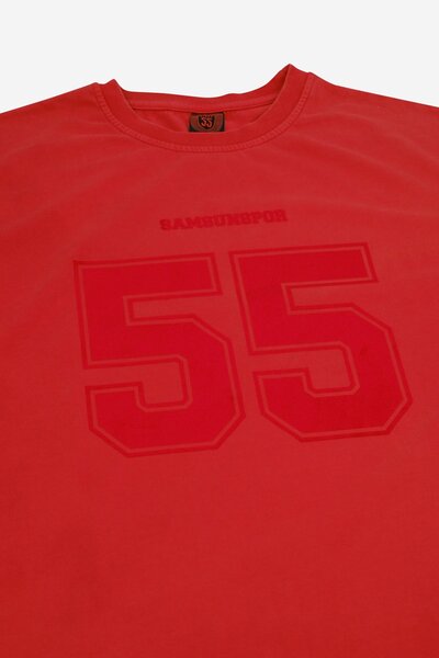 Store 55 Velvet print oversized washable t-shirt
