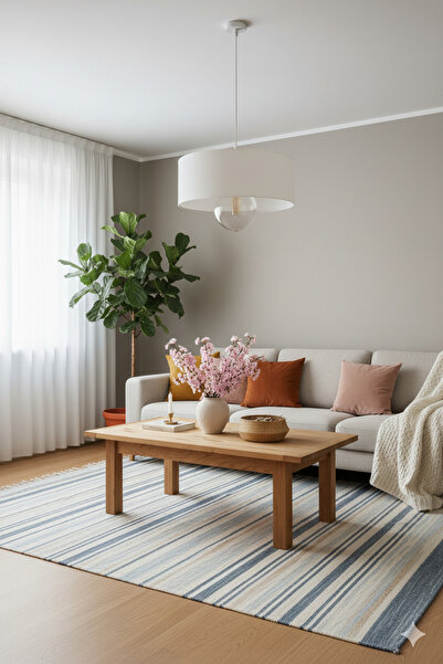 Dropcek eticaret Oval Lüks Beton Görünümlü Modern Avize Vegan Toz Tutmayan Salon, Mutfak, Oturma Odası vegan üretim