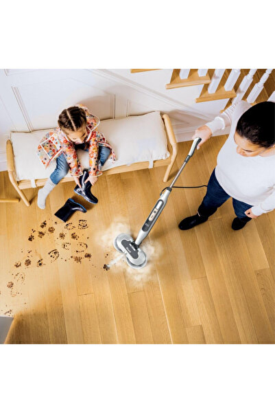 Shark Steam & Scrub S8201EU Steam Cleaner, 1120W,0.35l,3setting,No chemical,150rpm,Steam Blast,White