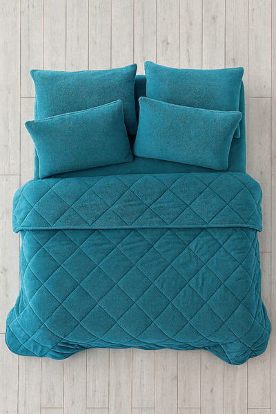 cs ilkim Double Luxury Turquoise Welsoft Quilt Double-Sided 195X215
