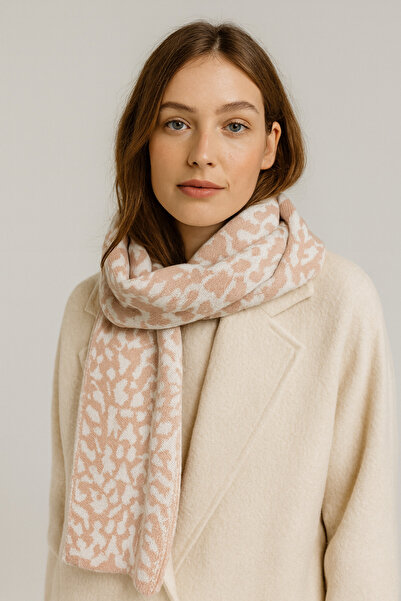 Sebir Moda Eșarfă de tricotaj cu model leopard