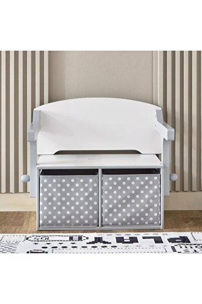 Generic Vanilla Convertible Kids Toy Chest with Bench