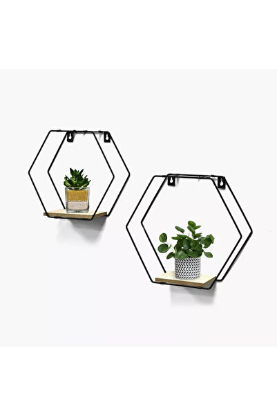 Generic Sera Hexagon Wall Shelf Set of 2