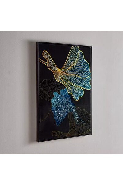 Generic Vista Canvas Painting with Varnished Frame and Beads - 60x90x38 cm