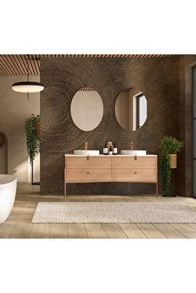 Tasarım Kahverengi Noktasal Eskitme Desen Brown Konsept Duvar Kağıdı