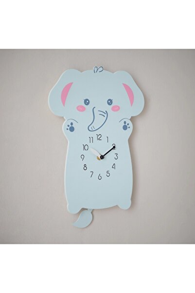 Generic ساعة حائط بندولية على شكل فيل من بلاي لاند - 24×35 سم
