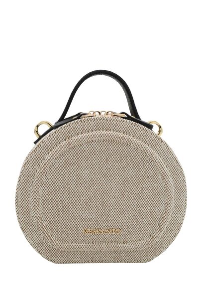 Meskanto Mira Canvas-Genuine Leather Chain Round Bag