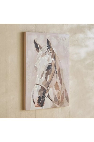 Generic Hand-painted Onyx Horse Wall Art, 80% - 70x50x3cm