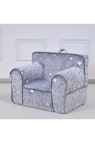 Generic Aurora Kids' Comfortable Armchair with Glow-in-the-Dark Fabric and Carrying Handle