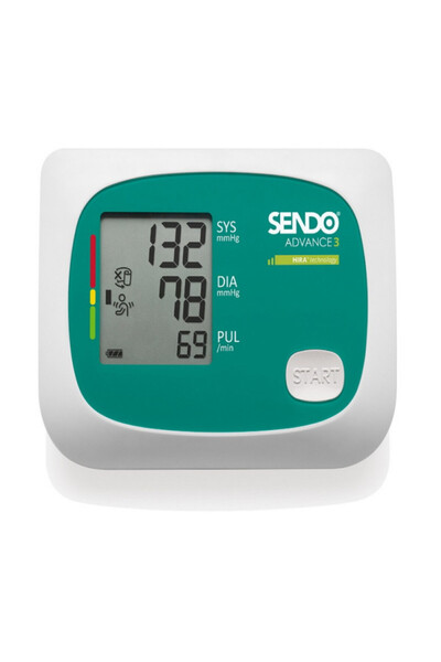 Sendo Tensiometru Advance 3, Memorie, Detectează aritmia, Funcție HIRA, Alb/verde
