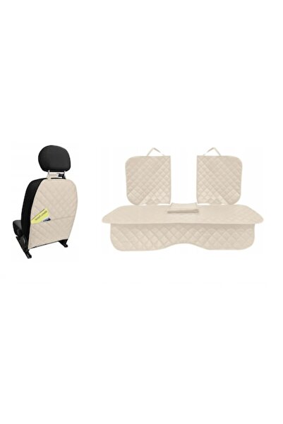 Metru Patrat Set 2 protective car seat covers, Metru Patrat, universal, quilted, cream, washable, waterproof