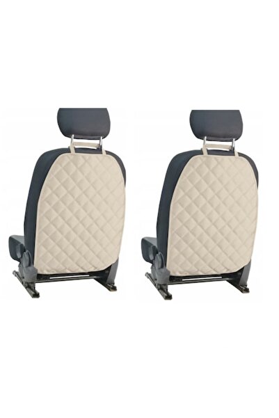 Metru Patrat Set 2 huse matlasate pentru spătarul scaunului auto, lavabile, impermeabile, crem,