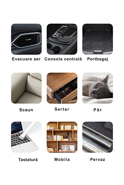 OEM Aspirator Portabil Fără Fir 120W, Gri, 258x57x57mm, pentru Curățare Auto și Spații Înguste