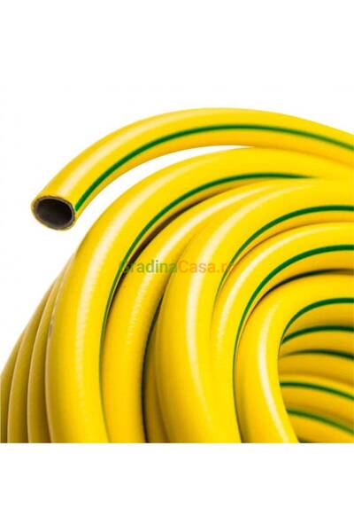 EUR Furtun de Gradina, ½, 25 metri, galben, flexibil, rezistent la frig si ra...